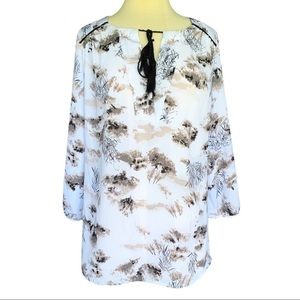 Valerie Stevens Printed Long Sleeve Top XL